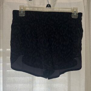 Lululemon Black leopard shorts
